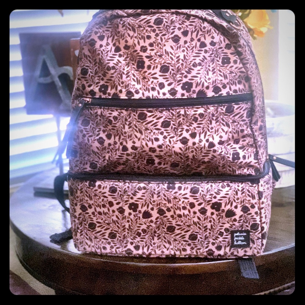 NWT Brown and Black Petunia Pickle Bottom Backpack